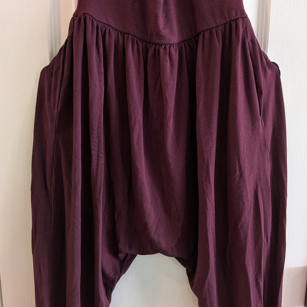 Imbodhi Bohdi Jumper Jumpsuit Burgundy Size Medium Minimalist Yoga Loungewear - Picture 12 of 14